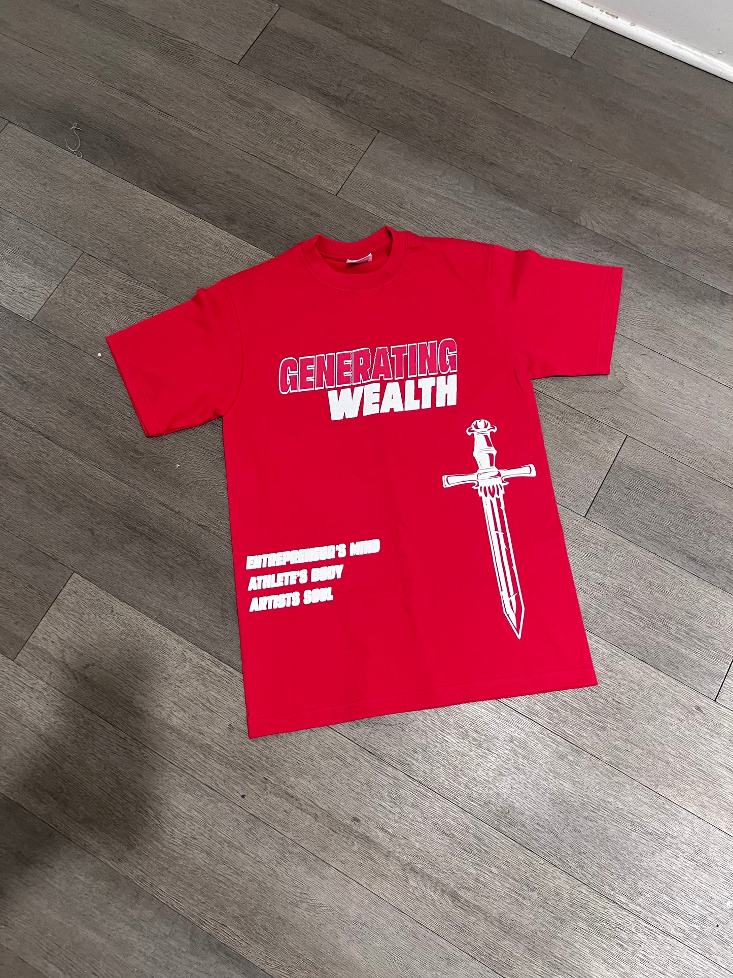 Red Generating wealth Tee