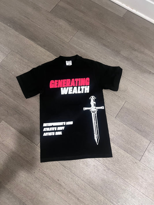 Black Generating Wealth Tee