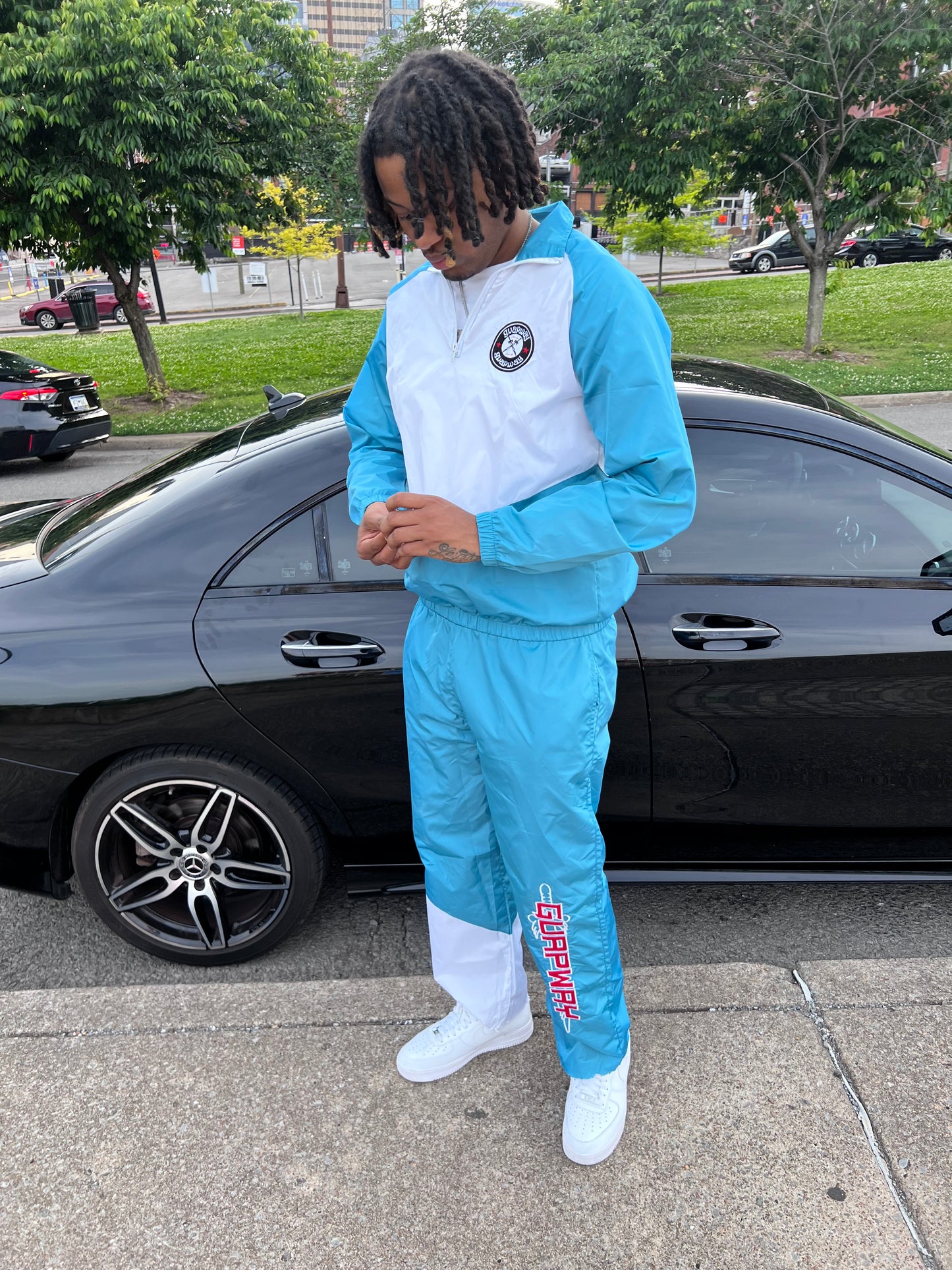 Blue Windbreaker Set