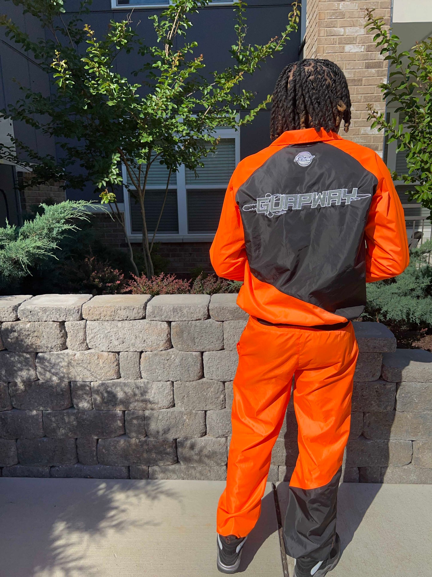 Orange Windbreaker Set